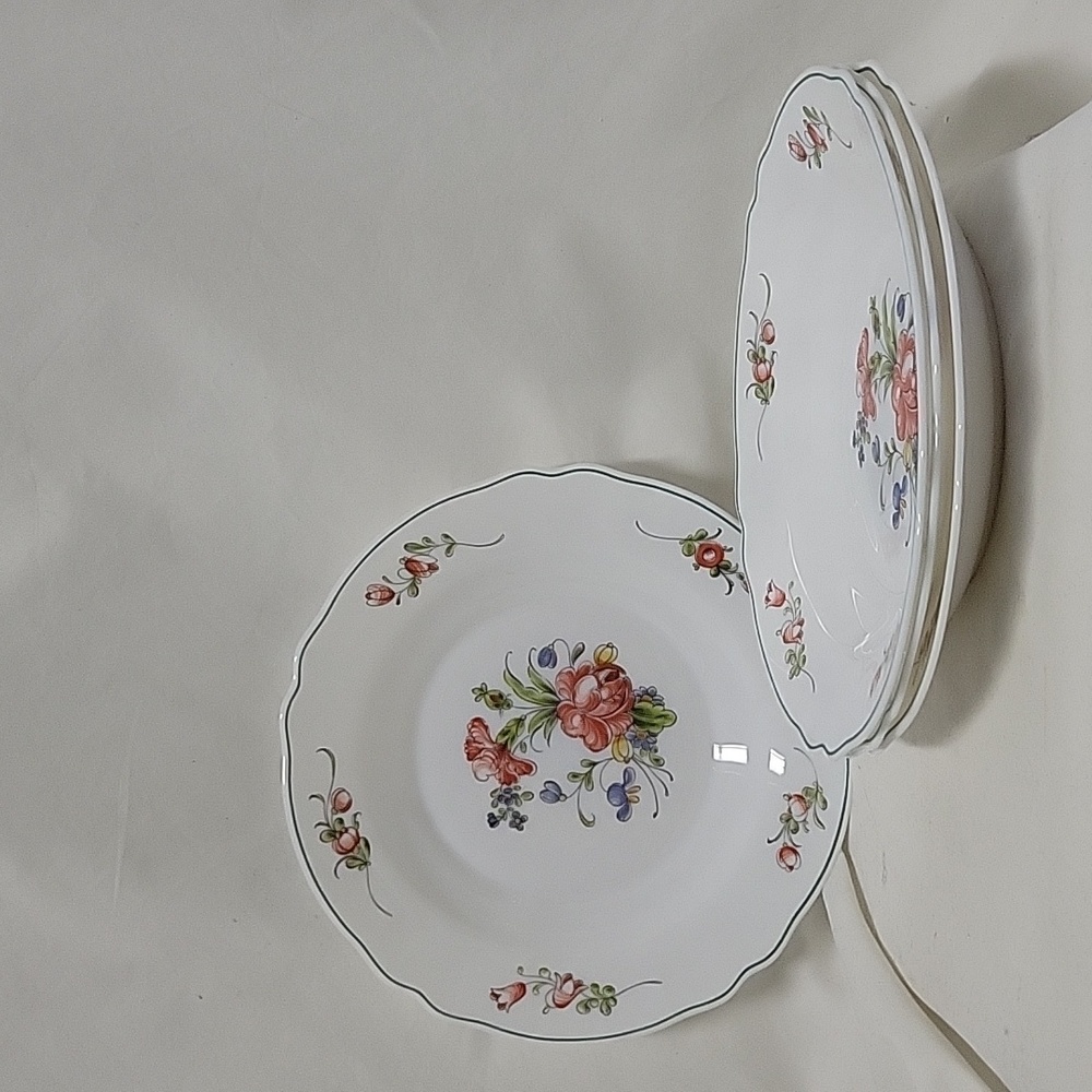 Arcopal, ARC, Floral Rimmed Soup/Salad Bowls, Set of 4
